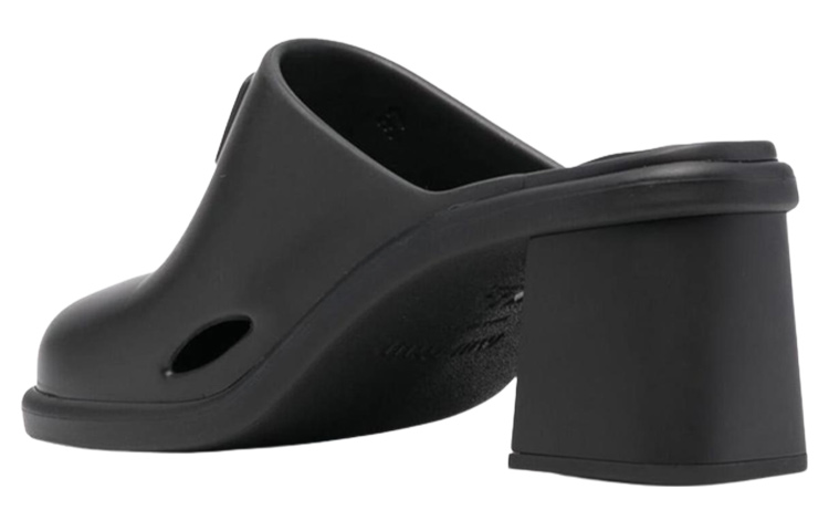 (W) MIU MIU Round Toe High Heel Mules 'Black' 圖 3