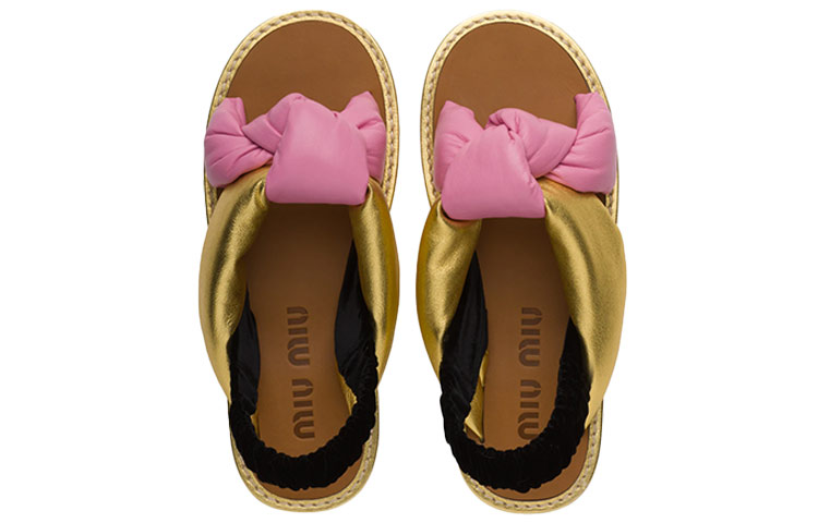 Shop (W) MIU MIU 凉鞋 '秋海棠玫瑰金' 5X111D_0K7_F00MO_F_M005