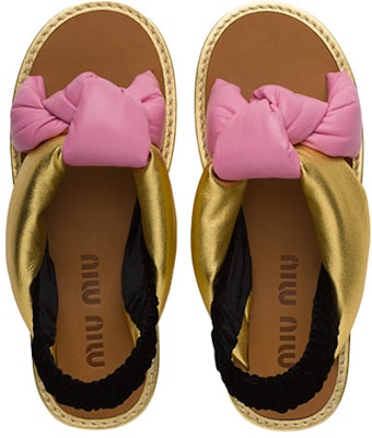 (W) Sandal MIU MIU 'Begonia Rose Emas' 5X111D_0K7_F00MO_F_M005 Shop (W) Sandal MIU MIU 'Begonia Rose Emas' 5X111D_0K7_F00MO_F_M005