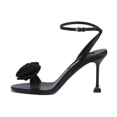 (W) MIU MIU Sandal 'Elegant Black Ankle-Strap'