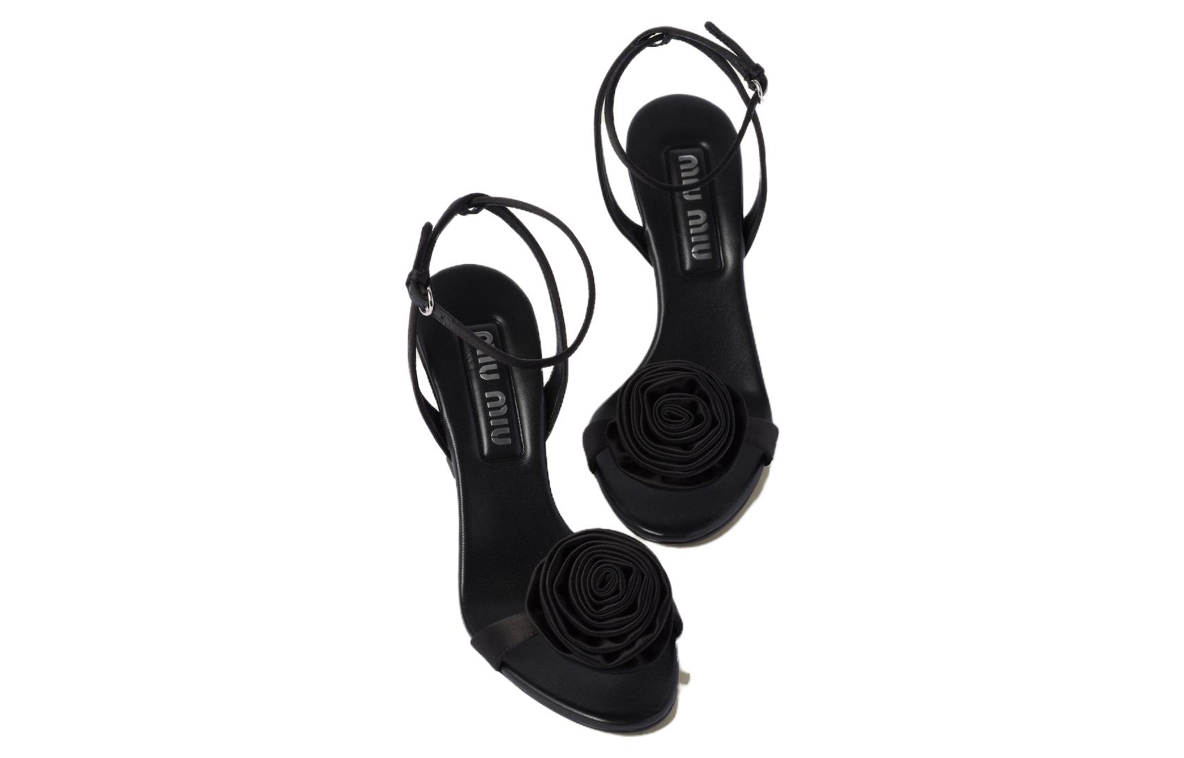 Shop (Women) MIU MIU Sandal 'Elegant Black Ankle-Strap' 5X002E_049_F0002_F_085
