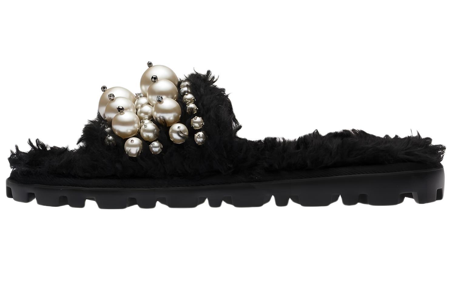 (Women) MIU MIU Sandals 'Faux Pearl Black' 5XX535_324_F0002_F_010