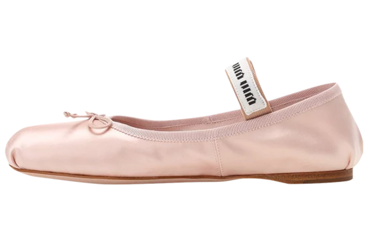 (Women) MIU MIU Satin Ballerinas 'Orchid Pink' 5F794D-QU6-F0615-F-DX05