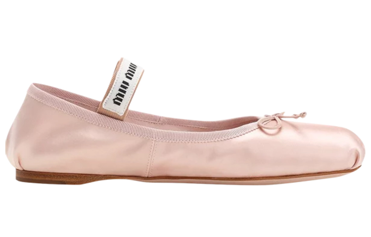 Order (W) ミュウミュウ サテン バレリーナ (オーキッドピンク) 5F794D-QU6-F0615-F-DX05