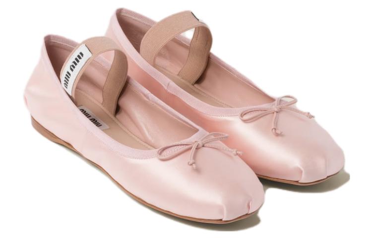 Shop (W) ミュウミュウ サテン バレリーナ (オーキッドピンク) 5F794D-QU6-F0615-F-DX05