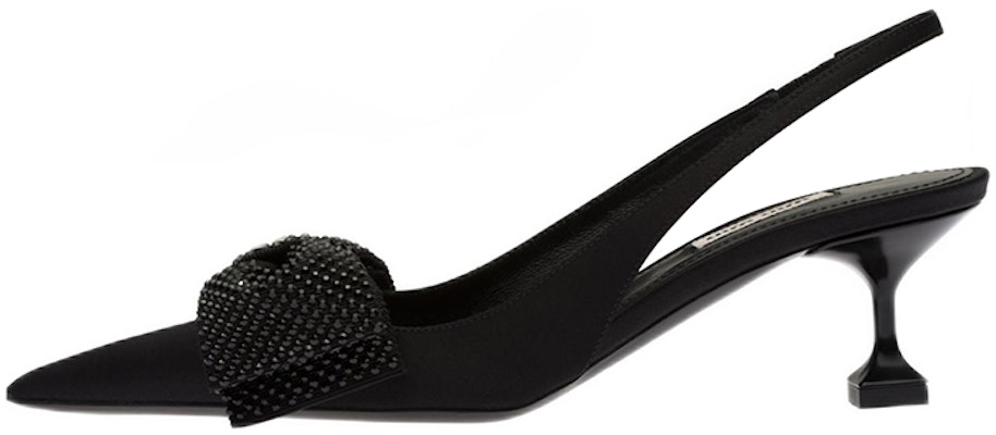 (Women) MIU MIU Satin Bow High Heels 'Black' 5I811D_ZIZ_F0002_F_055 Buy (Women) MIU MIU Satin Bow High Heels 'Black' 5I811D_ZIZ_F0002_F_055