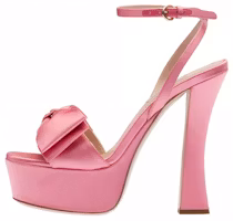 (Women) MIU MIU Satin Bow Platform Fashion Sandal 'Pink' 5XP893_ZIZ_F0410_F_135 (Women) MIU MIU Satin Bow Platform Fashion Sandal 'Pink' 5XP893_ZIZ_F0410_F_135