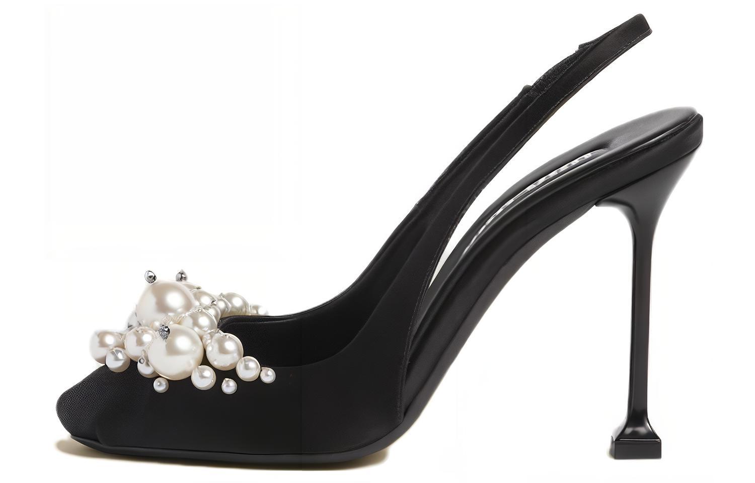 (Women) MIU MIU Satin Classic Comfort 10.5cm 'Black Stiletto' 5I976D_049_F0002_F_105