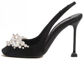 (Women) MIU MIU Satin Classic Comfort 10.5cm 'Black Stiletto' 5I976D_049_F0002_F_105 (Women) MIU MIU Satin Classic Comfort 10.5cm 'Black Stiletto' 5I976D_049_F0002_F_105