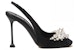 (W) MIU MIU Satin Klasik Selesa 10.5cm 'Stiletto Hitam' 5I976D_049_F0002_F_105