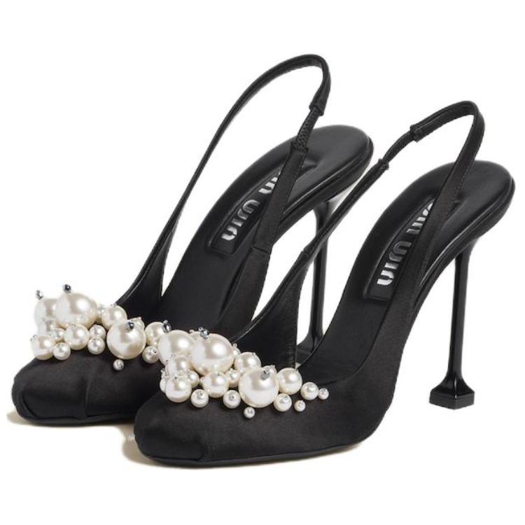 Lookbook (W) MIU MIU Satin Classique Confort 10,5cm ''Escarpins Noirs Stiletto'' 5I976D_049_F0002_F_105