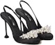 Shop (W) MIU MIU Satin Klasik Selesa 10.5cm 'Stiletto Hitam' 5I976D_049_F0002_F_105