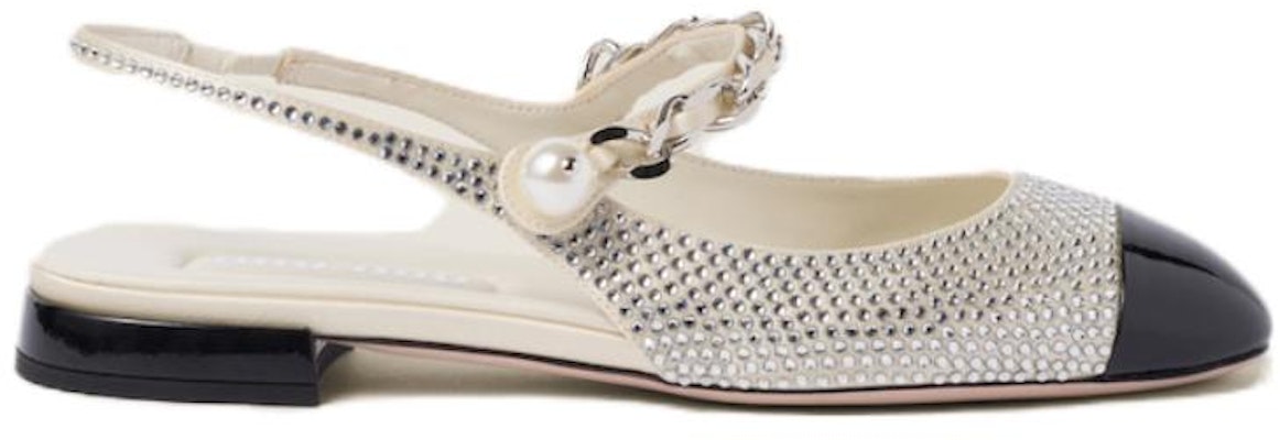 MIU MIU 缪缪 缎面 舒适百搭 休閒單鞋 1cm 女款 象牙色 Order MIU MIU 缪缪 缎面 舒适百搭 休閒單鞋 1cm 女款 象牙色