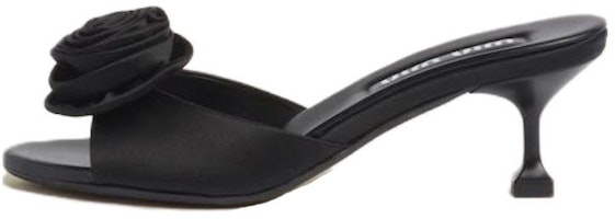 (Women) MIU MIU Satin Comfort Fashion High-Heel Slide 'Black' 5XX627_049_F0002_F_055 (Women) MIU MIU Satin Comfort Fashion High-Heel Slide 'Black' 5XX627_049_F0002_F_055