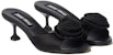 (W) MIU MIU Satin Kasut Tumit Tinggi Fesyen Selipar 'Hitam' 5XX627_049_F0002_F_055