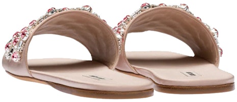 (W) MIU MIU Sandalias Planas de Satén 'Rosa Nude' 5XX517_3D3N_F0236_F_005 Lookbook (W) MIU MIU Sandalias Planas de Satén 'Rosa Nude' 5XX517_3D3N_F0236_F_005