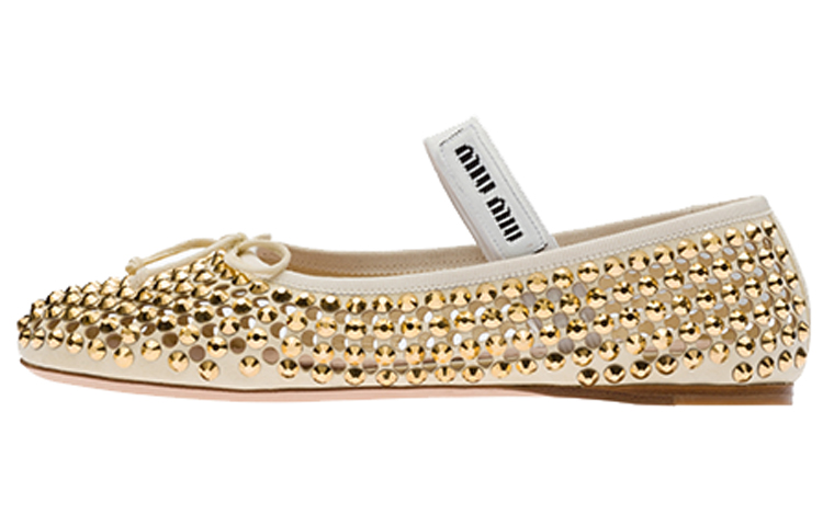 (Women) MIU MIU Satin Flats 'Crystal Yellow' 5F855D_2AWL_F0036_F_M005
