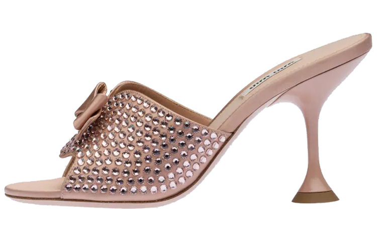 (W) MIU MIU Satin High-Top 'Nude Pink'