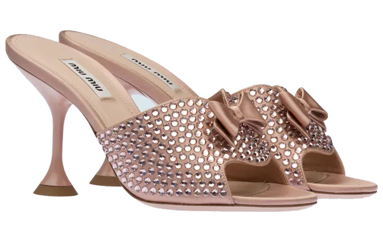 (W) MIU MIU Satin High-Top 'Nude Pink' 圖 2