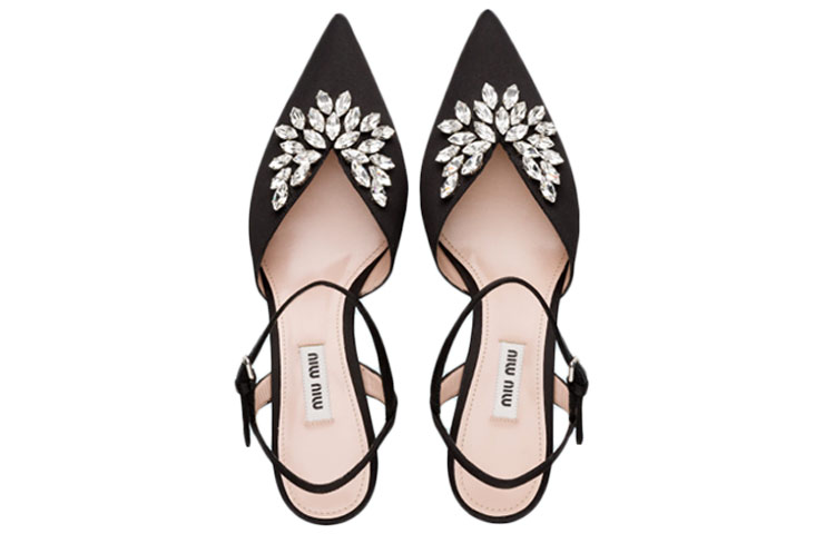 (W) MIU MIU Satin High Heels 'Black' 圖 3