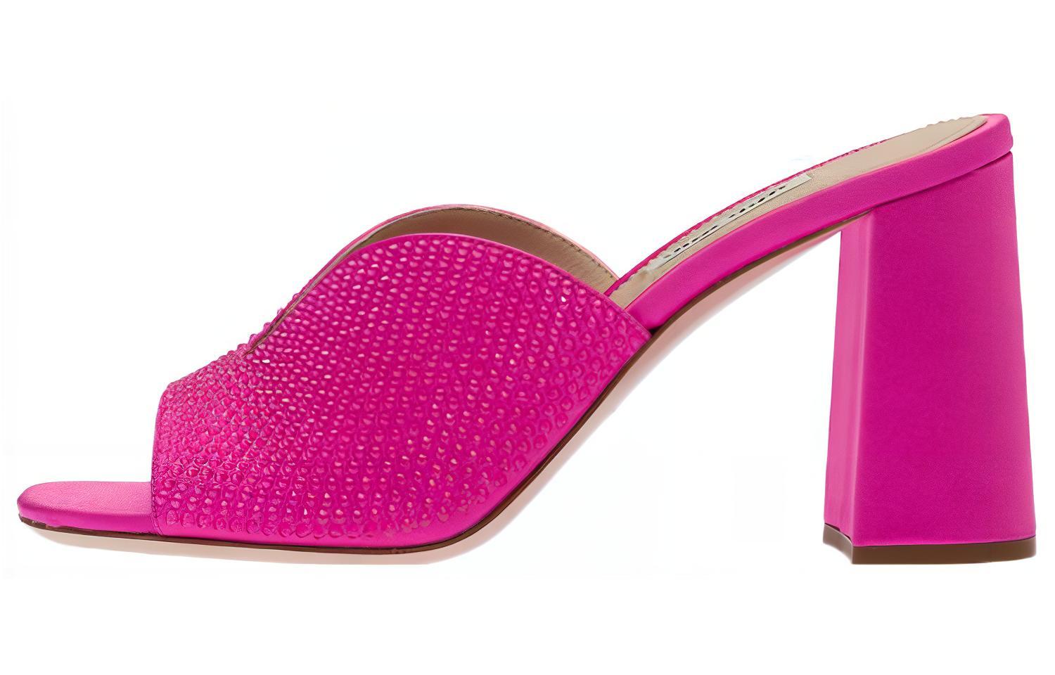 (Women) MIU MIU Satin Open-Toe Crystal-Embellished 'Pink Fashion Sandal' 5XX574_049_F0638_F_085