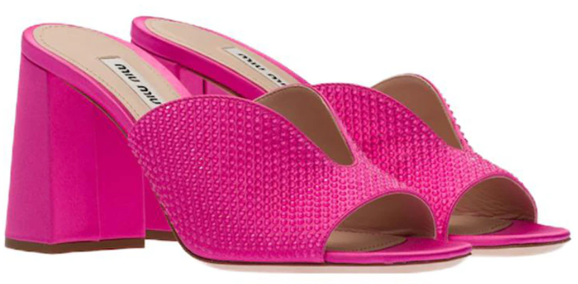 (W) MIU MIU Satijnen Open-Toe Crystal ''Roze Fashion Sandalen'' 5XX574_049_F0638_F_085 Order (W) MIU MIU Satijnen Open-Toe Crystal ''Roze Fashion Sandalen'' 5XX574_049_F0638_F_085