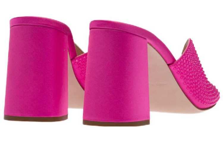 Shop (W) MIU MIU Satijnen Open-Toe Crystal ''Roze Fashion Sandalen'' 5XX574_049_F0638_F_085