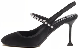(Women) MIU MIU Satin Stiletto 8.5cm 'Black Comfort Fashion' 5I975D_049_F0002_F_085 (Women) MIU MIU Satin Stiletto 8.5cm 'Black Comfort Fashion' 5I975D_049_F0002_F_085