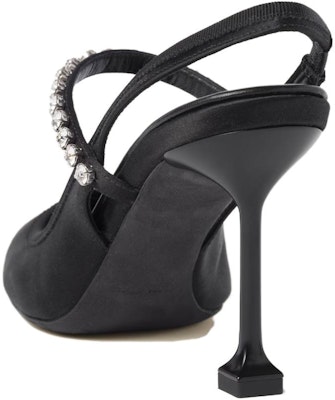 MIU MIU 缪缪 绸缎時尚舒適 細跟 高跟鞋 8.5cm 女款 黑色 Shop MIU MIU 缪缪 绸缎時尚舒適 細跟 高跟鞋 8.5cm 女款 黑色
