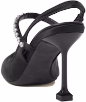 Shop (W) MIU MIU Satin Stiletto 8.5cm 'Kenyamanan dan Gaya Hitam' 5I975D_049_F0002_F_085