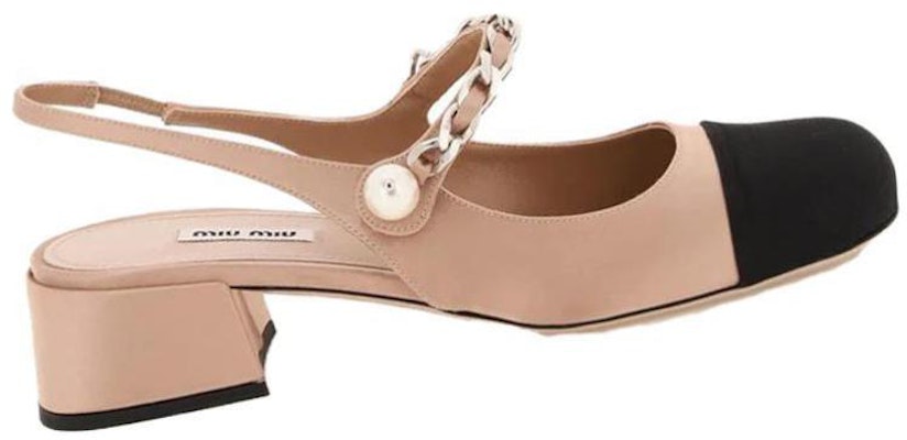 (Women) MIU MIU Satin Two-tone Mary Jane Pumps 'Pink' 5I460D_54Q_F034U Order (Women) MIU MIU Satin Two-tone Mary Jane Pumps 'Pink' 5I460D_54Q_F034U