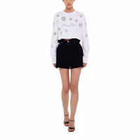 Lookbook (W) MIU MIU 亮片花卉圖案圓領長袖T恤 白色 SS22 MJL807-10C3-F0009
