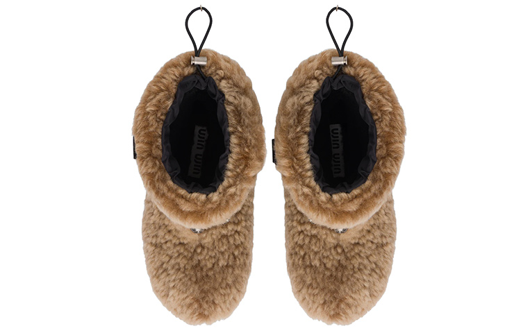 Purchase (Women) MIU MIU Shearling Ankle Boots 'Cognac Decal' 5U573D_3LJA_F0046_F_M010