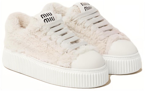 (W) ミュウミュウ シアリング スニーカー (白・快適) 5E988D_173_F0009_F_005 Lookbook (W) ミュウミュウ シアリング スニーカー (白・快適) 5E988D_173_F0009_F_005