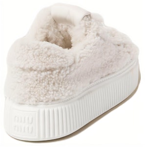 (W) ミュウミュウ シアリング スニーカー (白・快適) 5E988D_173_F0009_F_005 Shop (W) ミュウミュウ シアリング スニーカー (白・快適) 5E988D_173_F0009_F_005