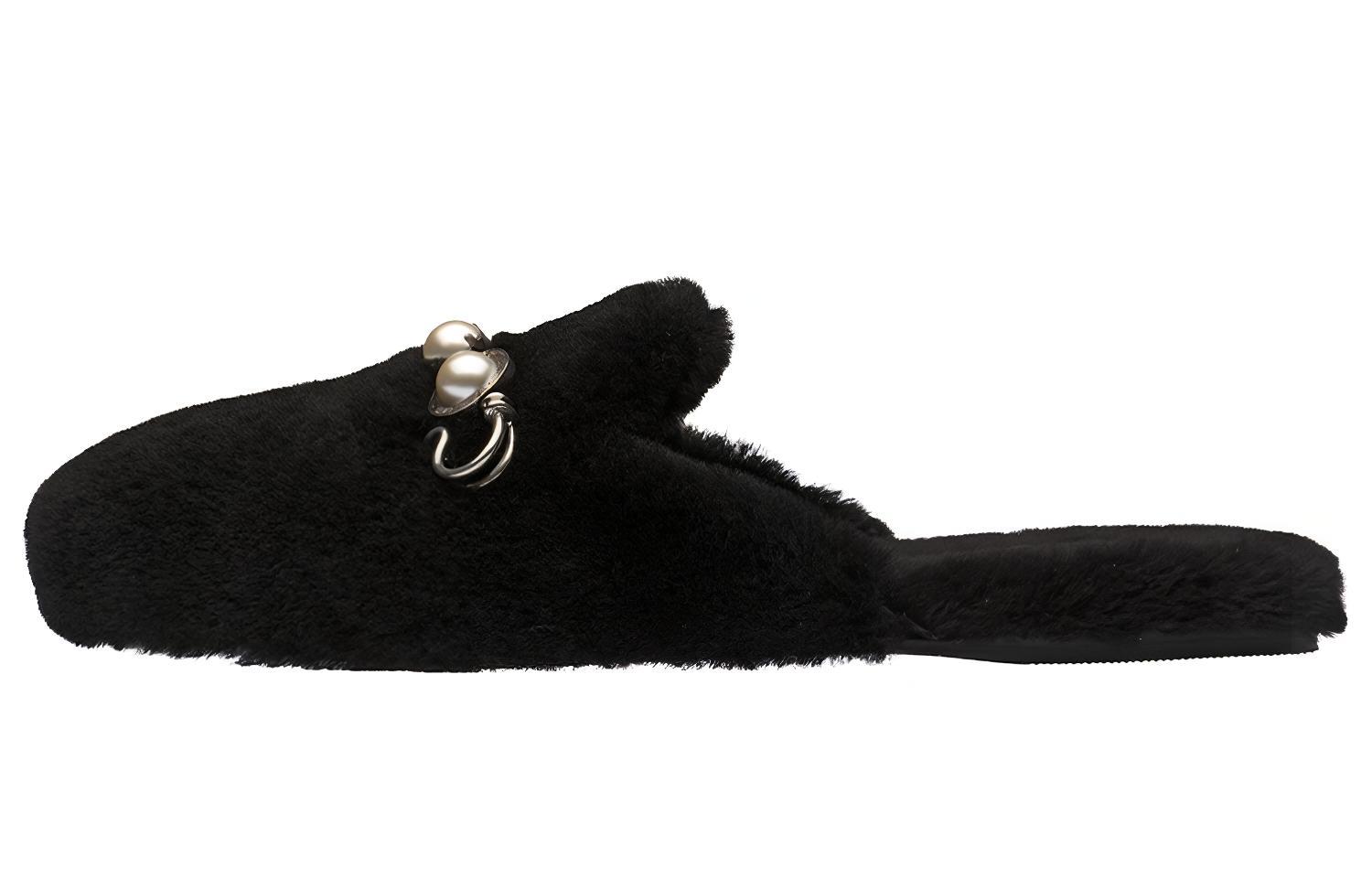 (Women) MIU MIU Shearling Slides 'Black' 5S581D_XTZ_F0002_F_005