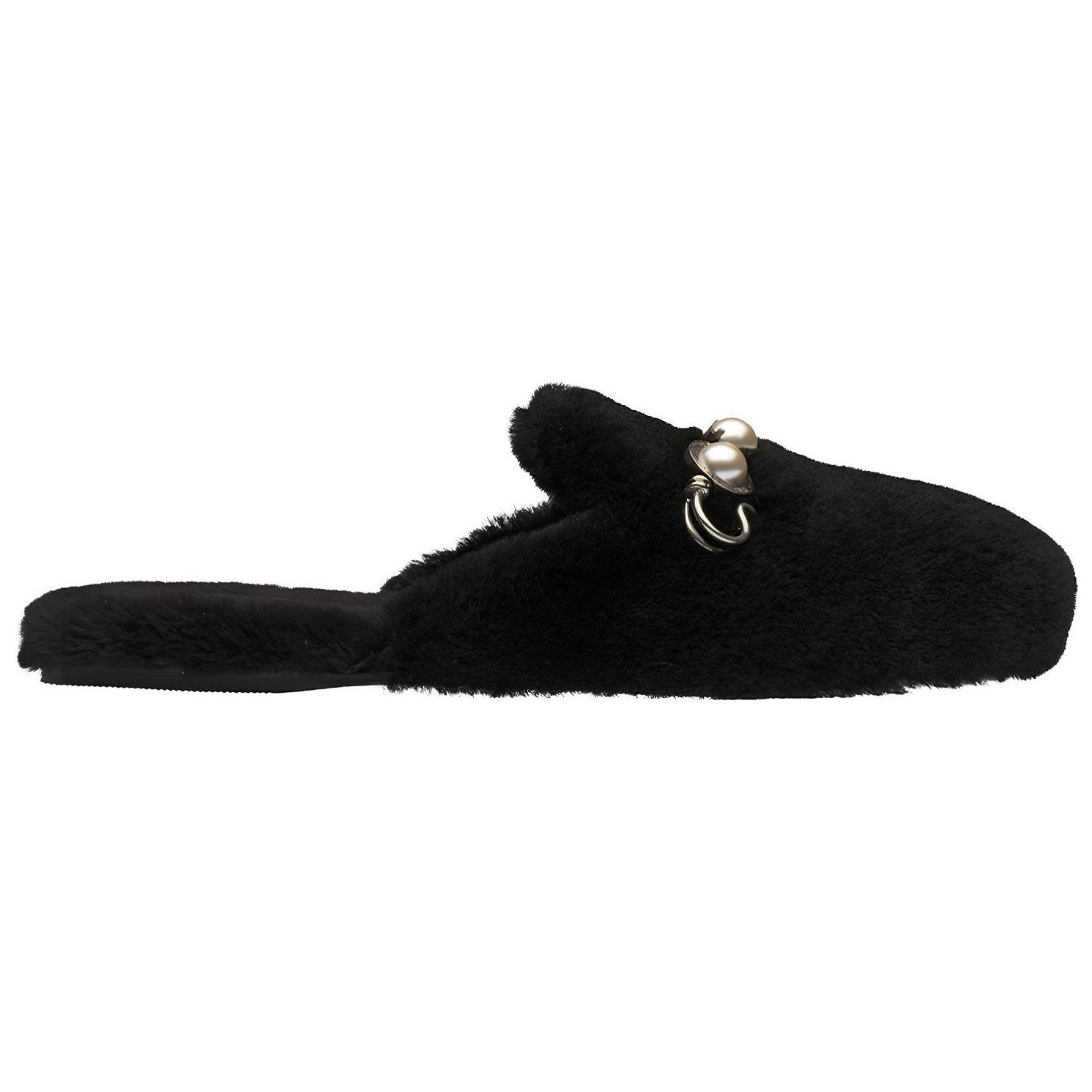 Order (W) MIU MIU Pantuflas de Piel de Oveja 'Negro' 5S581D_XTZ_F0002_F_005