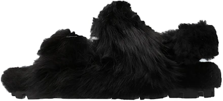(Women) MIU MIU Shearling Slides 'Black' 5X579D_173_F0002_F_A010 (Women) MIU MIU Shearling Slides 'Black' 5X579D_173_F0002_F_A010