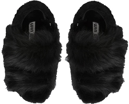 (Women) MIU MIU Shearling Slides 'Black' 5X579D_173_F0002_F_A010 Shop (Women) MIU MIU Shearling Slides 'Black' 5X579D_173_F0002_F_A010