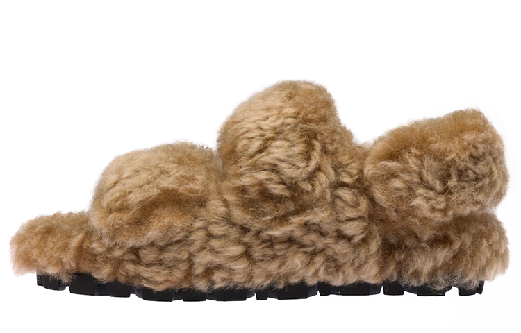(Women) MIU MIU Shearling Slides 'Brown Fashion Trend' 5X579D_3I3K_F0046_F_010