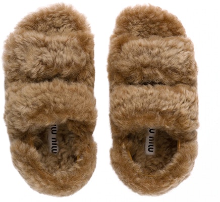 (W) MIU MIU Sandalias Shearling 'Tendencia de Moda Marrón' 5X579D_3I3K_F0046_F_010 Shop (W) MIU MIU Sandalias Shearling 'Tendencia de Moda Marrón' 5X579D_3I3K_F0046_F_010