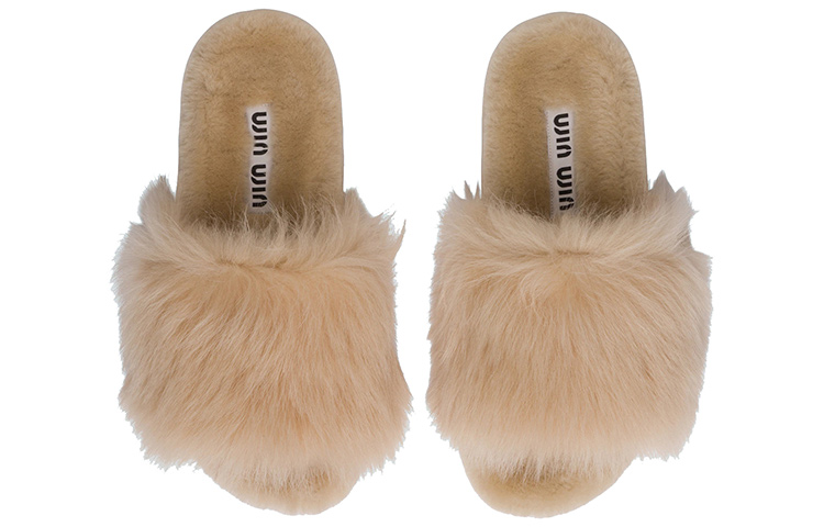 Purchase (Women) MIU MIU Shearling Slippers 'Camel Brown' 5XX529_173_F0040_F_010