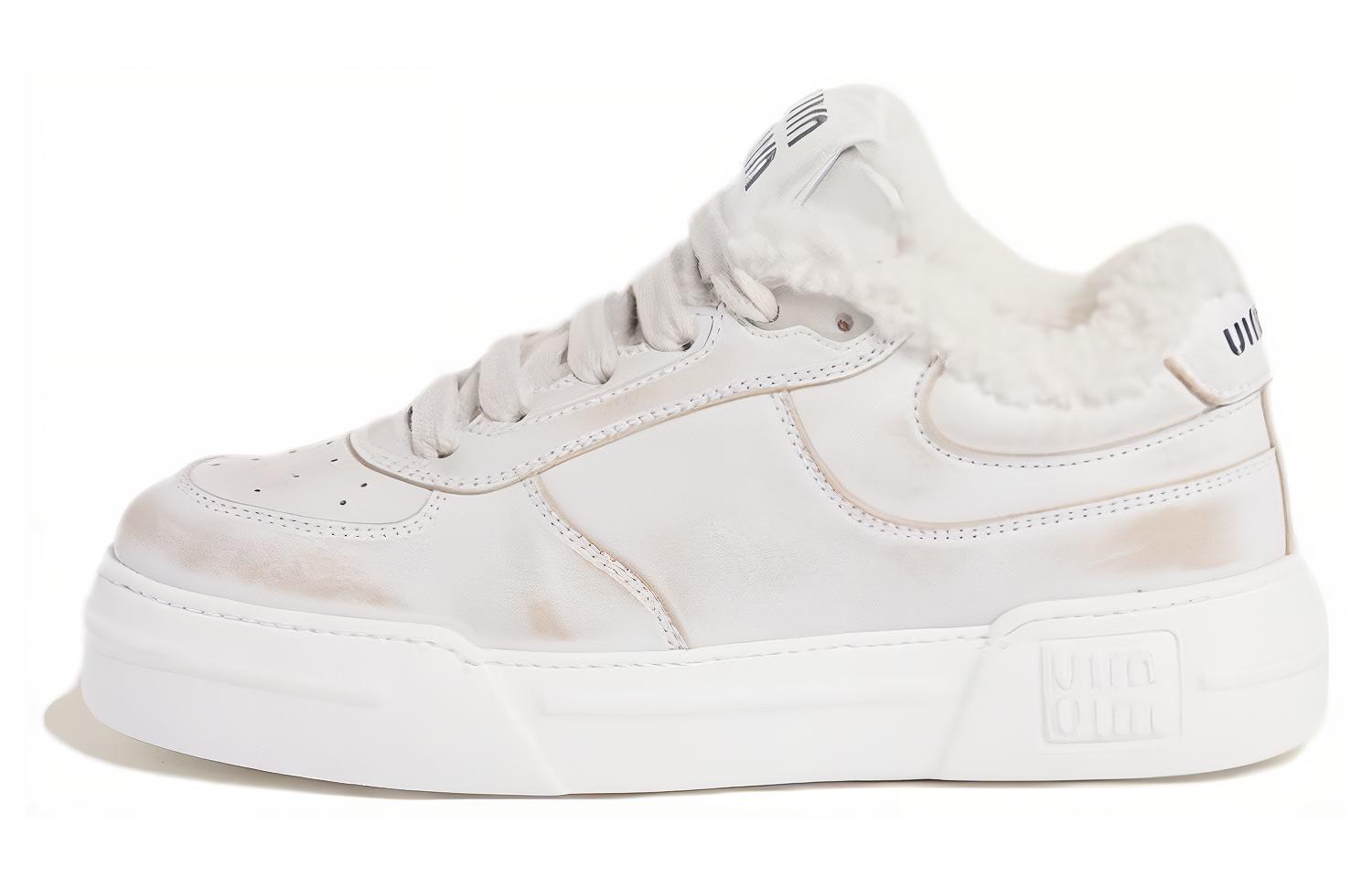 (Women) MIU MIU Sheepskin Low-Top Sneaker 'White Comfort' 5E892D_3LNC_F0009_F_D005