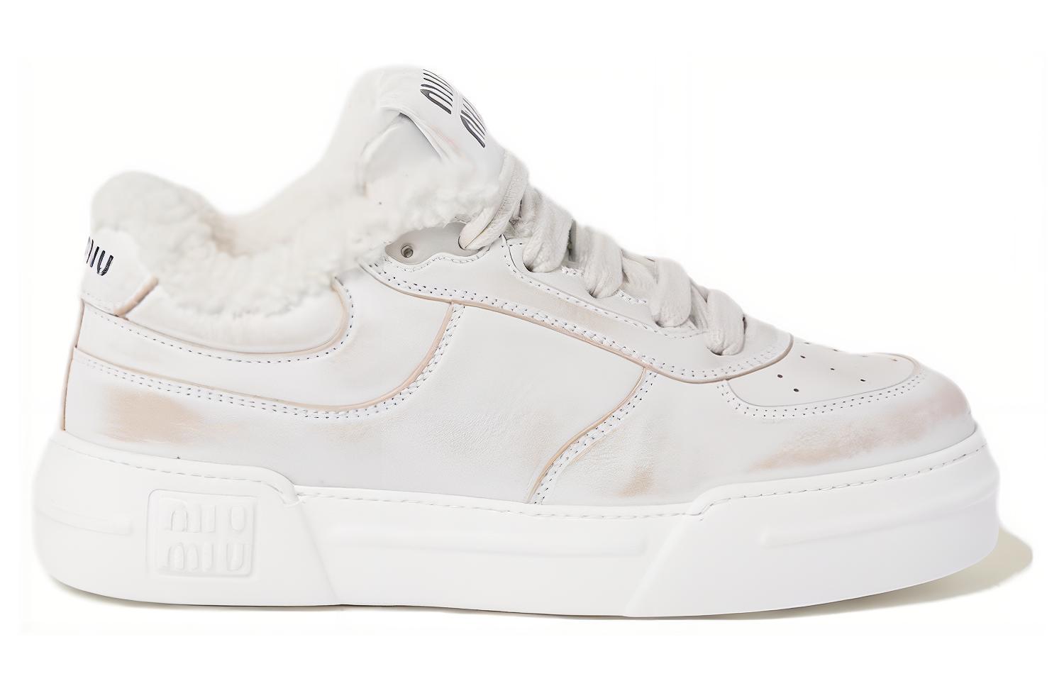 Order (W) Kasut Rendah MIU MIU Sheepskin 'White Comfort' 5E892D_3LNC_F0009_F_D005