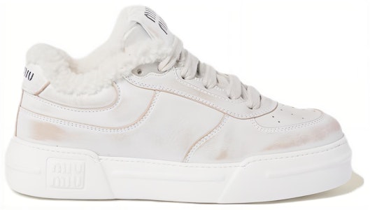 (W) Zapatillas Bajas MIU MIU de Piel de Oveja 'White Comfort' 5E892D_3LNC_F0009_F_D005 Order (W) Zapatillas Bajas MIU MIU de Piel de Oveja 'White Comfort' 5E892D_3LNC_F0009_F_D005