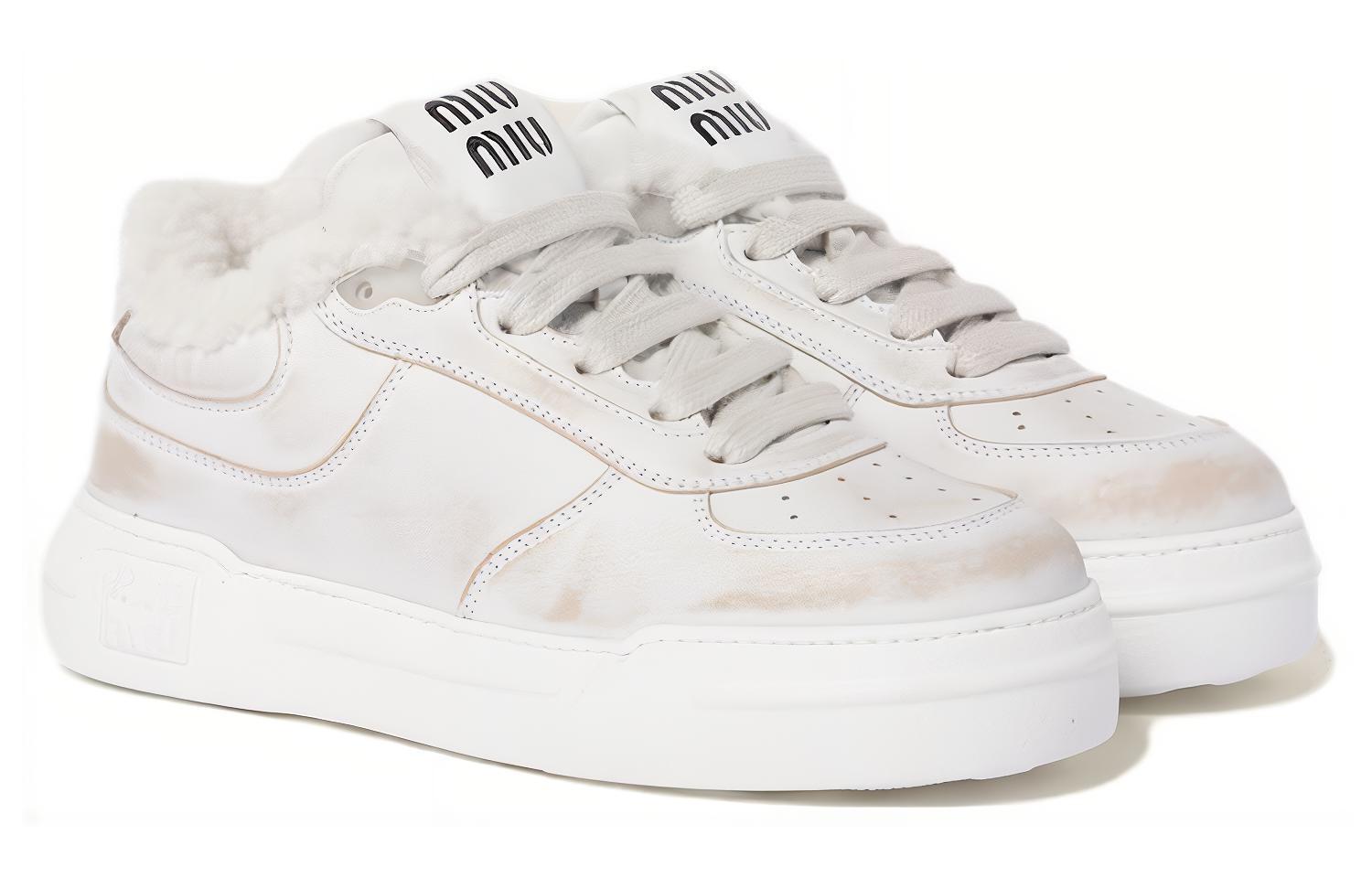 Lookbook (W) Kasut Rendah MIU MIU Sheepskin 'White Comfort' 5E892D_3LNC_F0009_F_D005