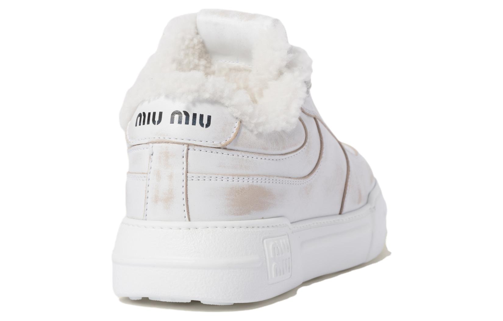 Shop (W) Kasut Rendah MIU MIU Sheepskin 'White Comfort' 5E892D_3LNC_F0009_F_D005