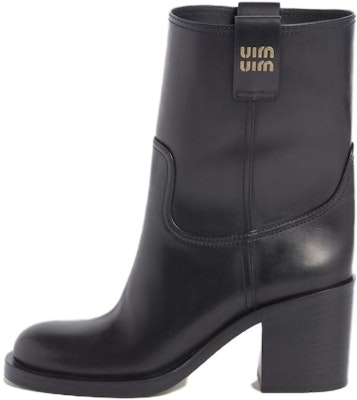 (W) 미우미우 블랙 컴포트 숏부츠 (Miumiu Black Comfort Short Boots) 5U966D_070_F0002_F_075 Buy (W) 미우미우 블랙 컴포트 숏부츠 (Miumiu Black Comfort Short Boots) 5U966D_070_F0002_F_075