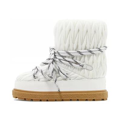 (W) MIU MIU Short Boot 'Fashion White'
