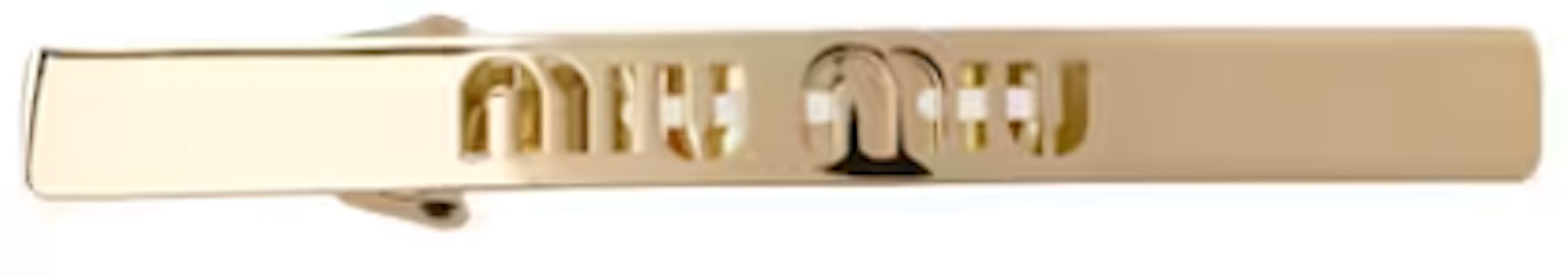 (W) 미우미우 시그니처 로고 헤어 클립 여성용 - 골드 5IF122_2DTU_F0056 Order (W) 미우미우 시그니처 로고 헤어 클립 여성용 - 골드 5IF122_2DTU_F0056